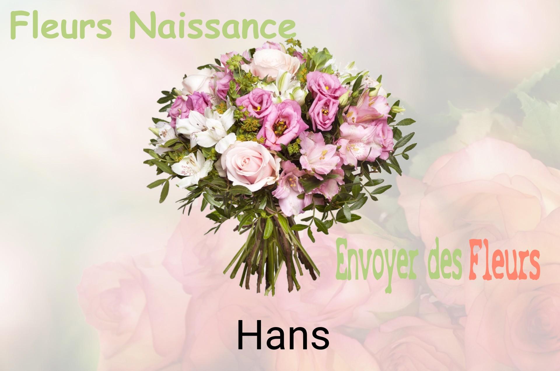 Bouquet de fleurs de naissance livré à Hans