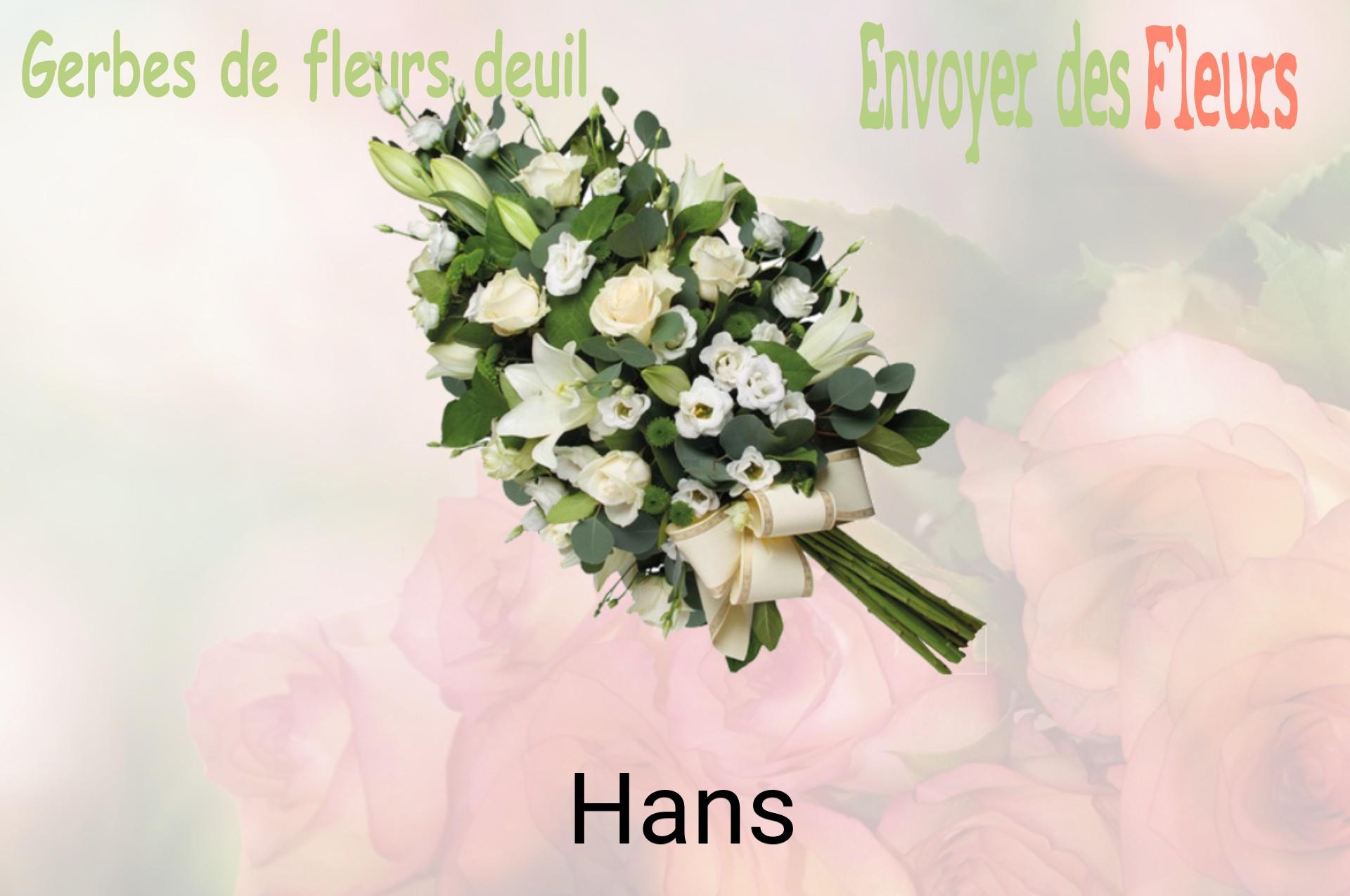 Gerbe de fleurs de deuil livrée à Hans
